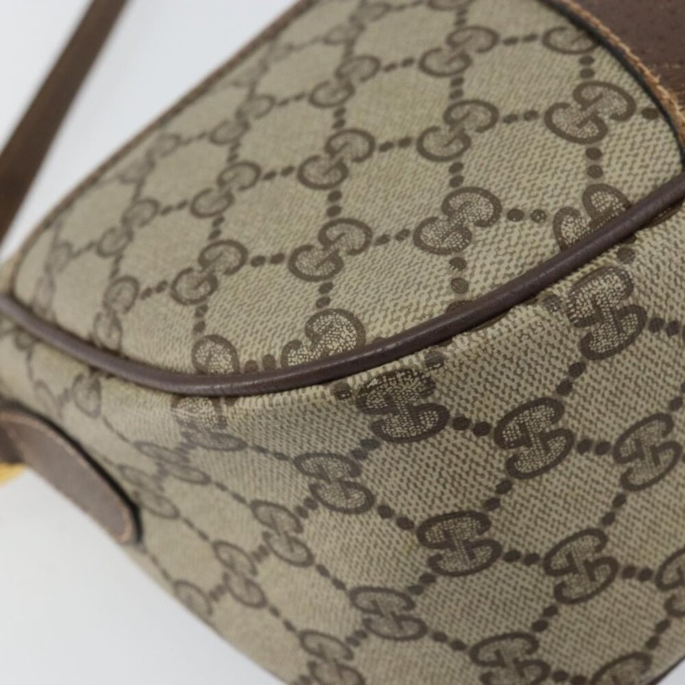 Authentic GUCCI GG Supreme Web Sherry Line Bag PVC Beige Gold 89 02 032 - Picture 3 of 16